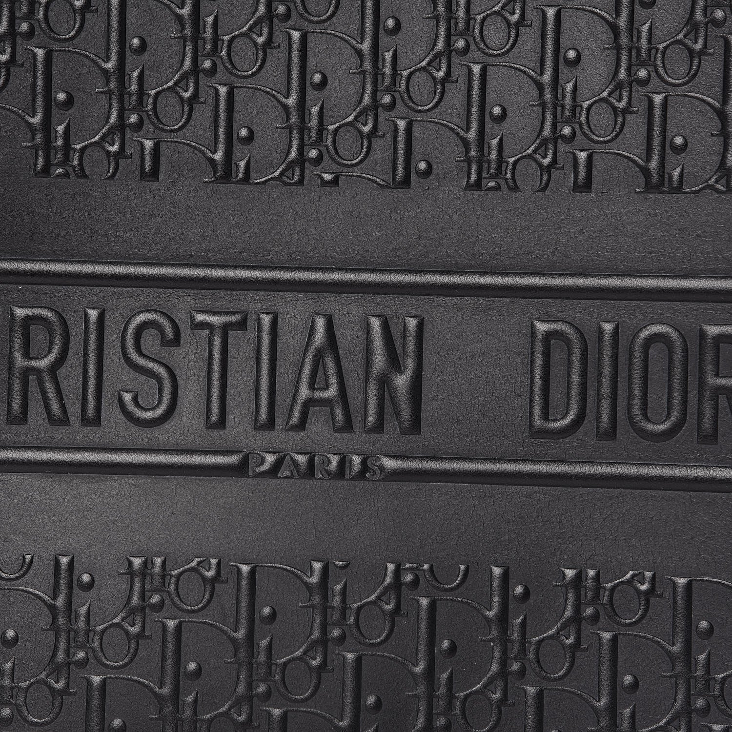 Christian Dior Oblique Calfskin Embossed Book Tote Black 11 of 12