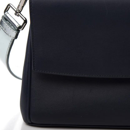 Christian Dior Metallic Patent Smooth Calfskin Mini Be Dior Flap Navy Light Blue 13 of 14
