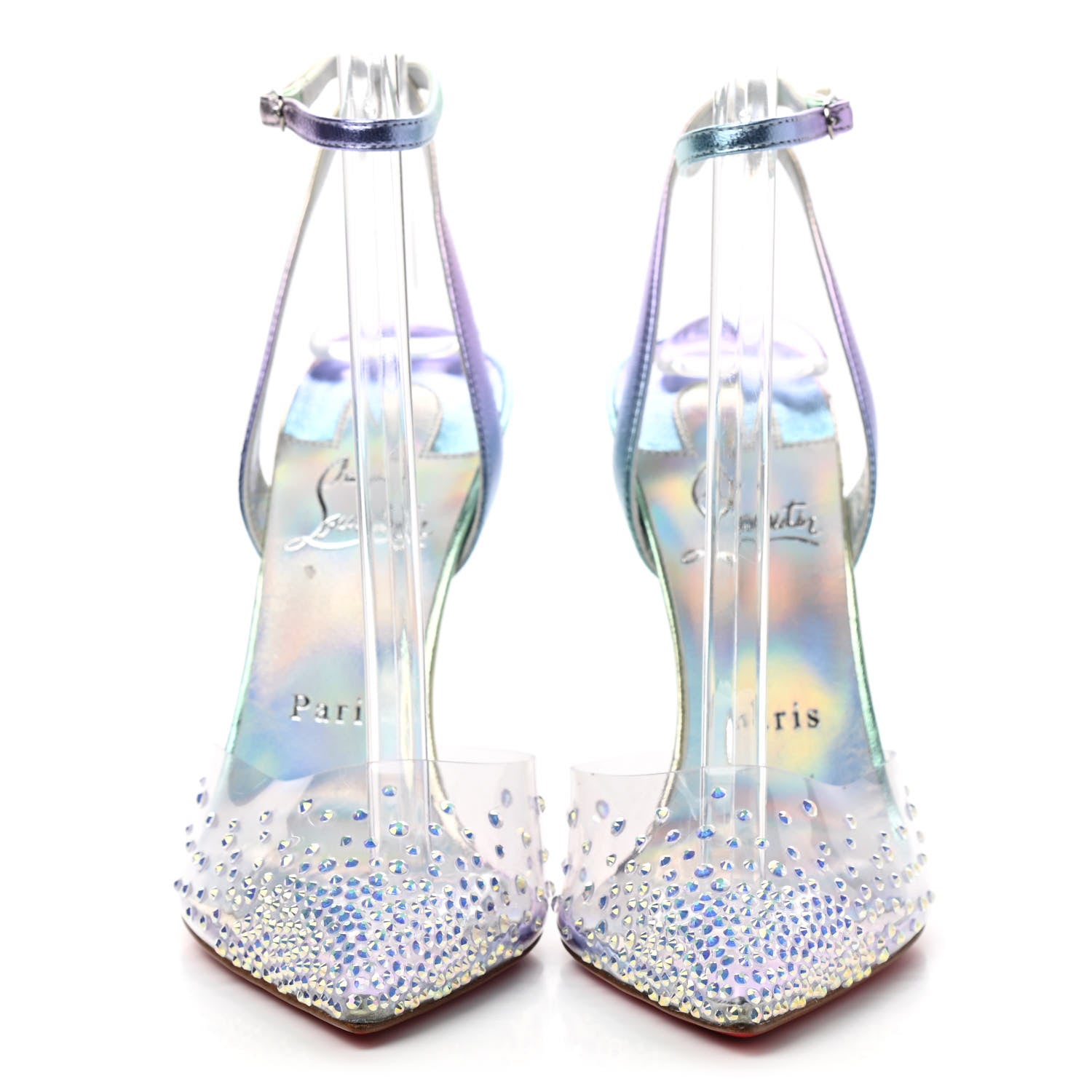 Christian Louboutin PVC Calf Alicoco Spikaqueen 100 Pumps 38 Version White 2 of 7
