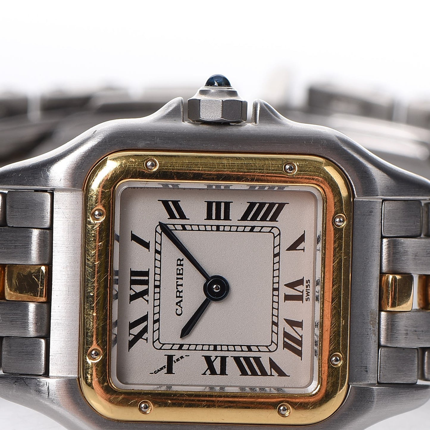 Stainless Steel 18K Yellow Gold 22mm Panthere Quartz Watch