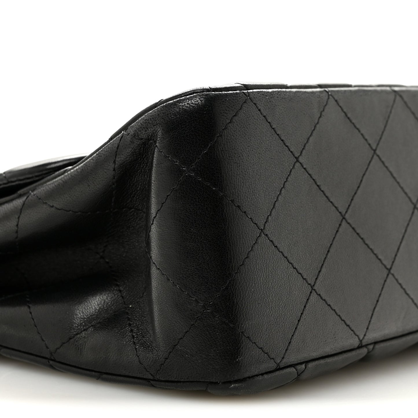 Lambskin Quilted Jumbo Single Flap Black