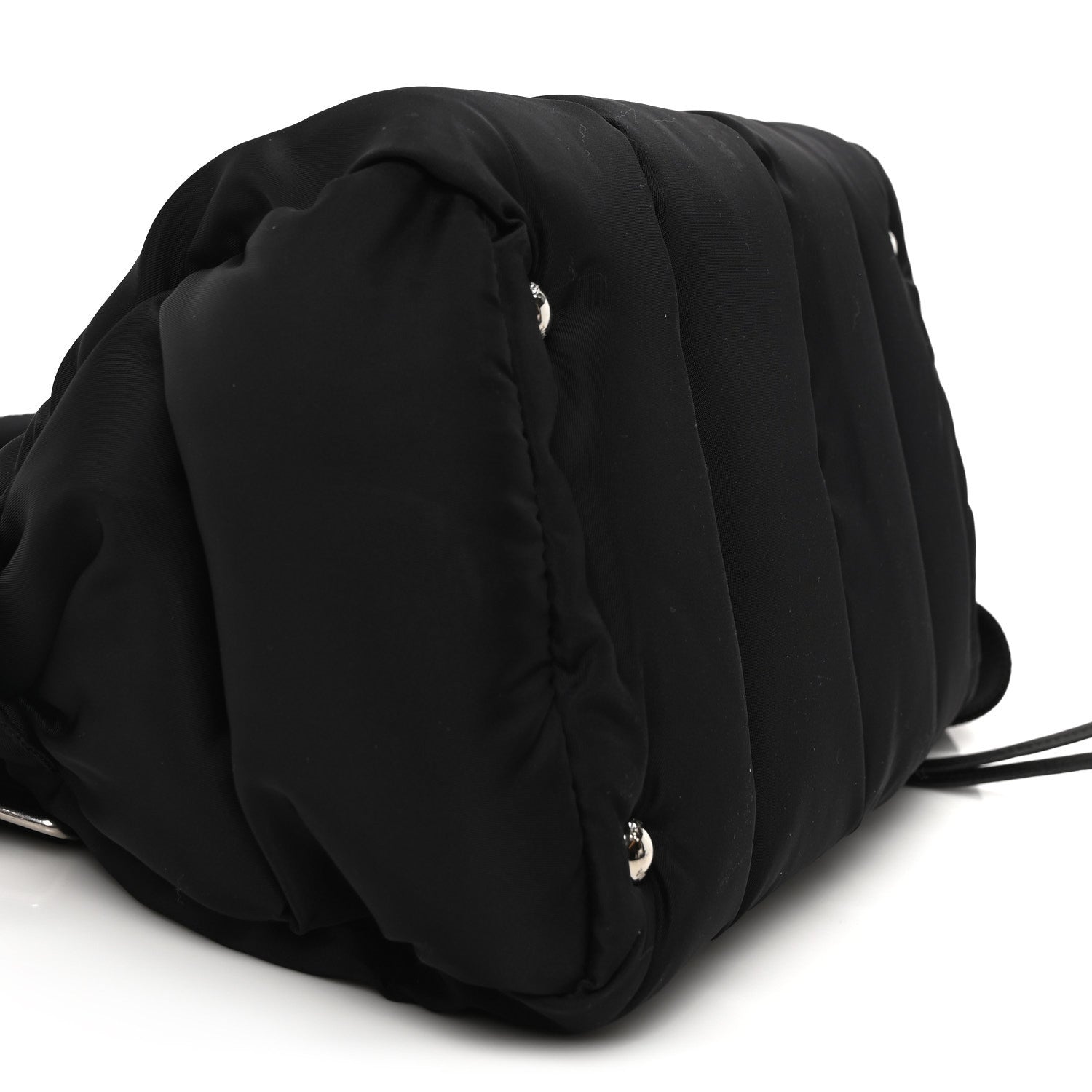 Prada Tessuto Nylon Bomber Dome Satchel Black 18 of 19