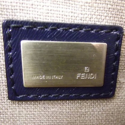Fendi Textured Calfskin F3 Secret Code Satchel Blue 11 of 12