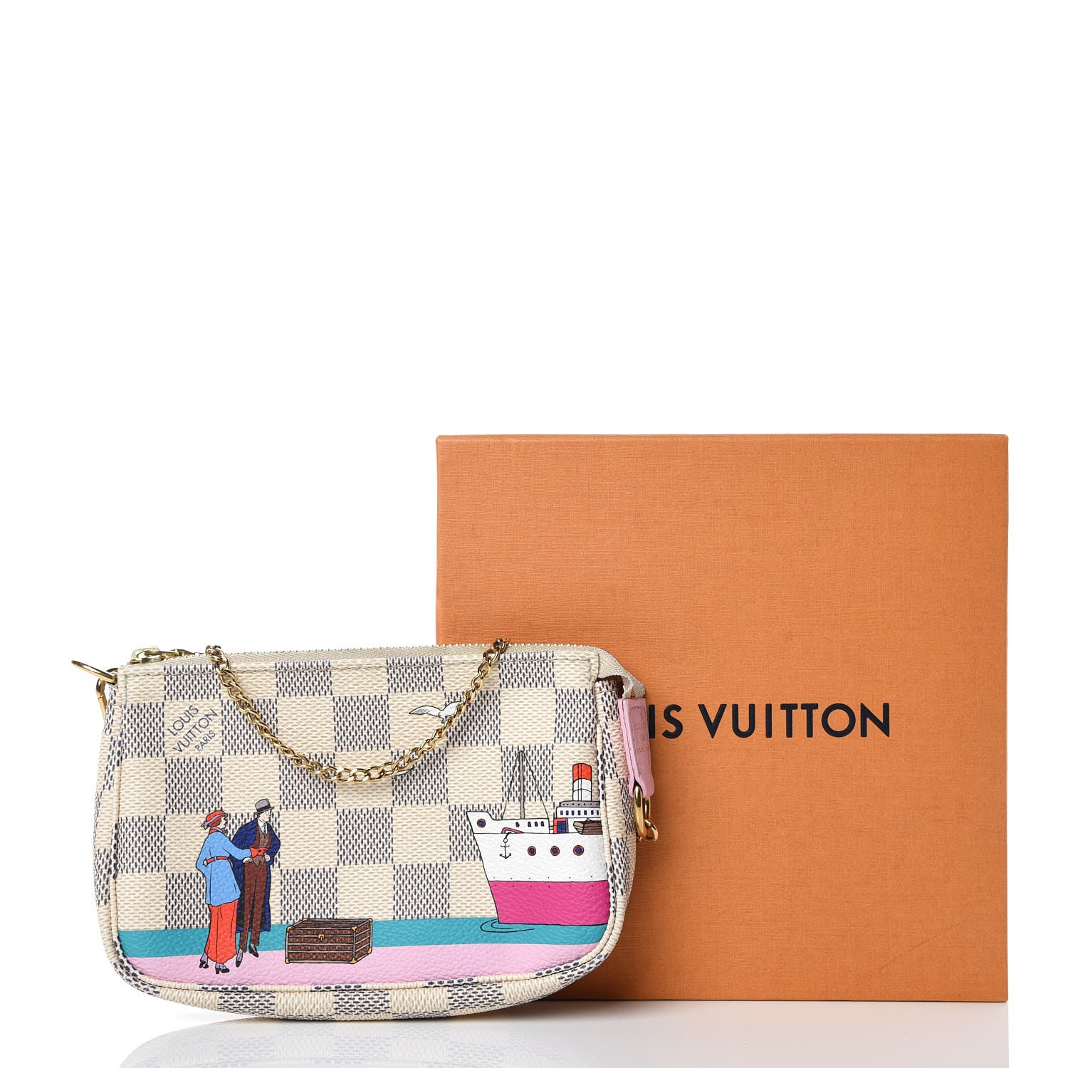 Louis Vuitton Damier Azur 2016 Christmas Animation Mini Pochette Accessories 14 of 14