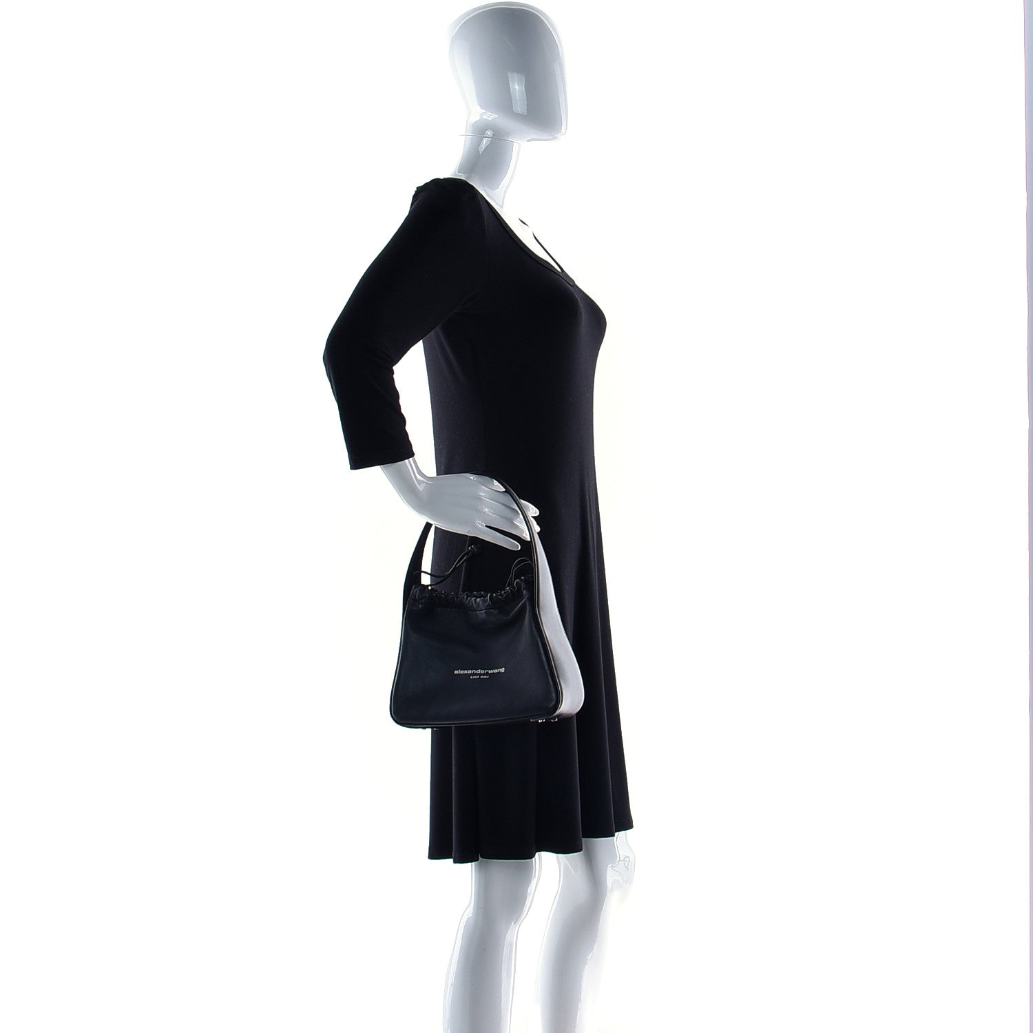 Alexander Wang Lambskin Nylon Small Ryan Bag Black 2 of 10