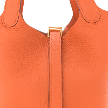 Hermes Taurillon Clemence Picotin Lock 18 PM Orange 8 of 12