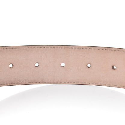 Gucci Soft Guccissima Margaux Calfskin Nickel Interlocking G 37mm Belt 95 38 Rosso 6 of 7