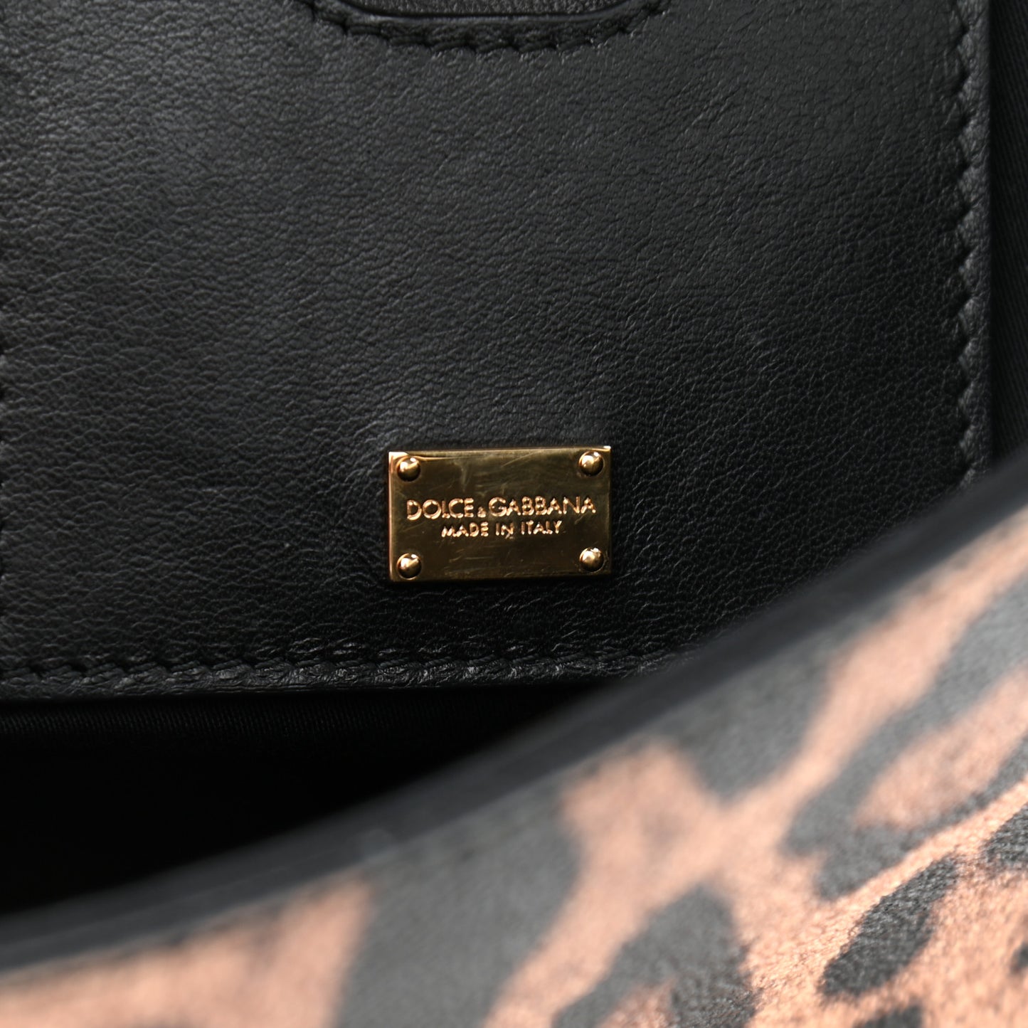 Dauphine Leopard Print Small Miss Sicily Satchel Black