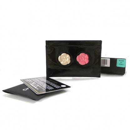 Chanel Patent Camellia Card Holder Black 2 of 9
