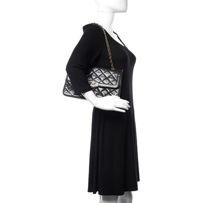 Chanel Lambskin Quilted Medium Double Flap Black 2 of 9