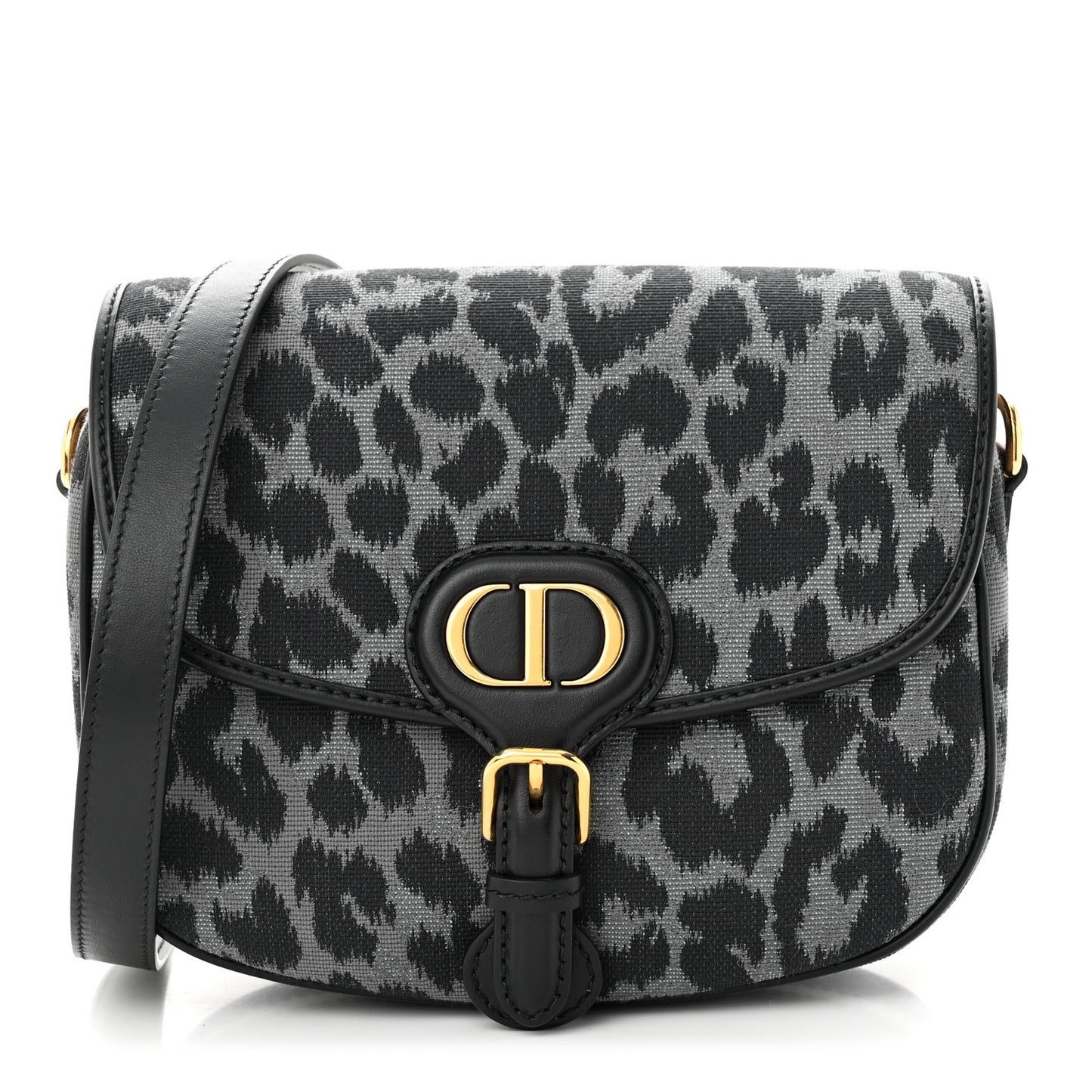 Canvas Mizza Embroidered Medium Bobby Flap Grey Black