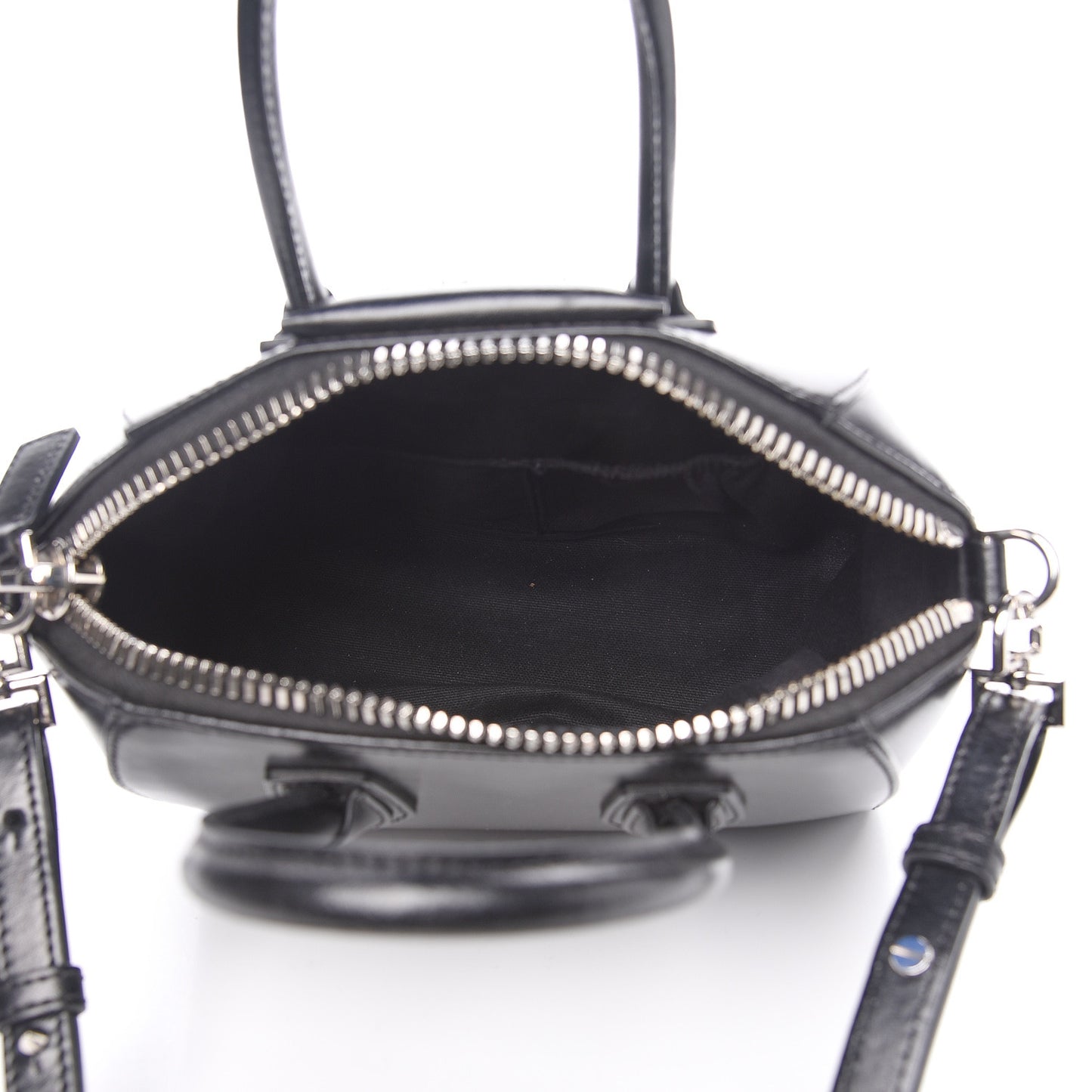 Shiny Lord Calfskin Mini Antigona Black