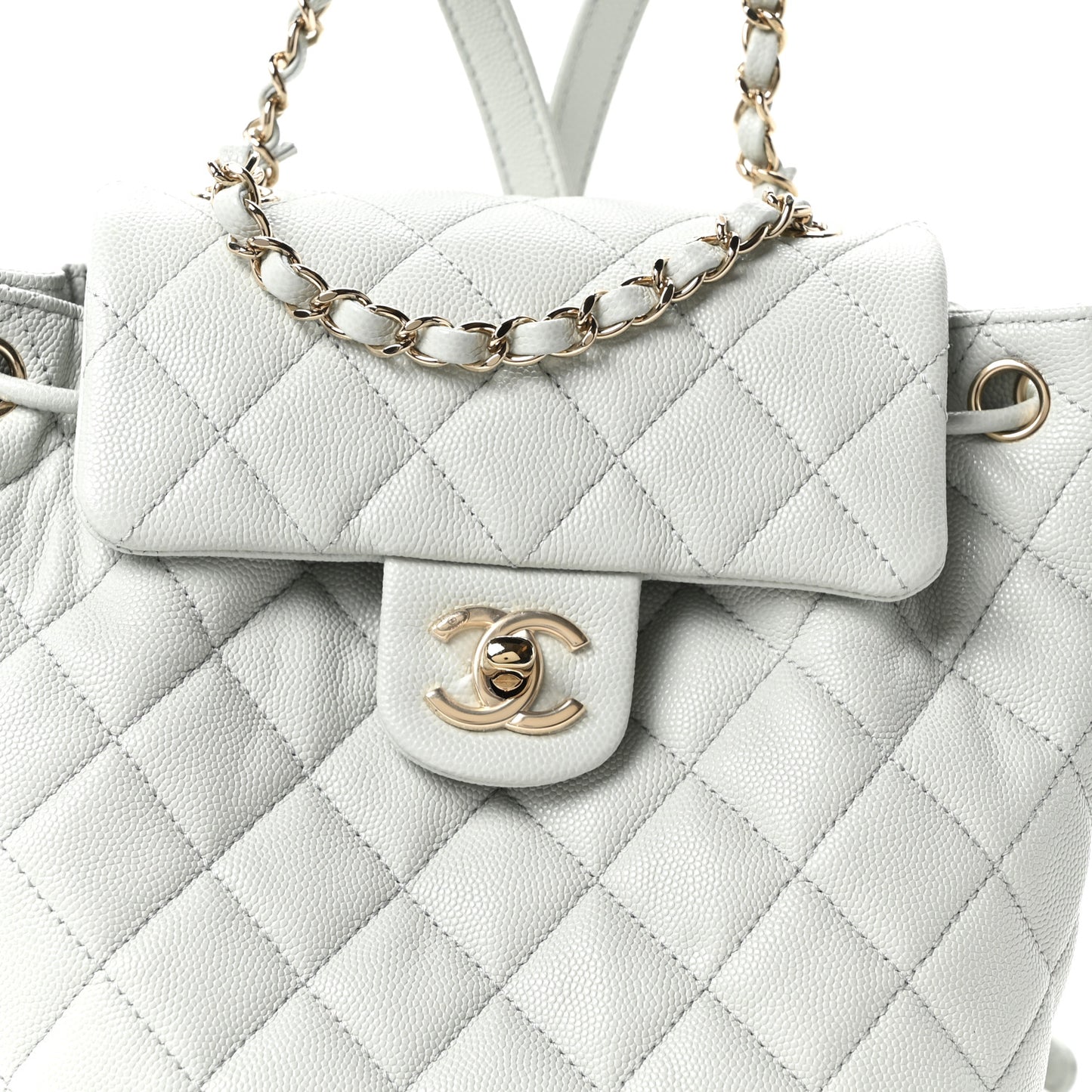 Caviar Quilted Mini Urban Spirit Backpack Light Blue