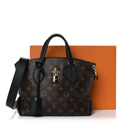 Louis Vuitton Monogram Flower Zipped Tote PM Black 19 of 19