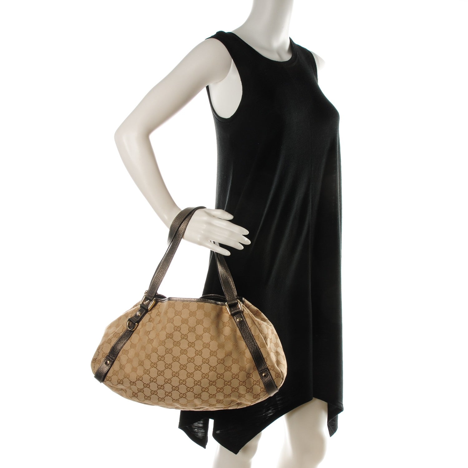 Gucci Monogram Medium Abbey Shoulder Bag Pewter 2 of 7