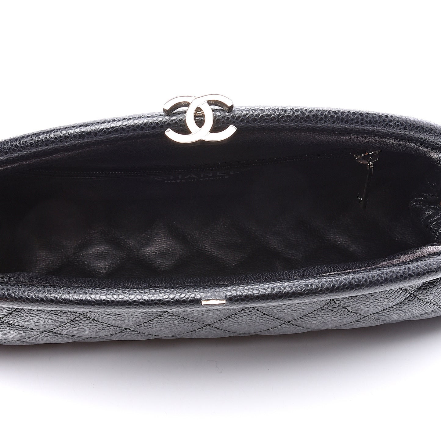 Caviar Quilted Timeless Clutch Black
