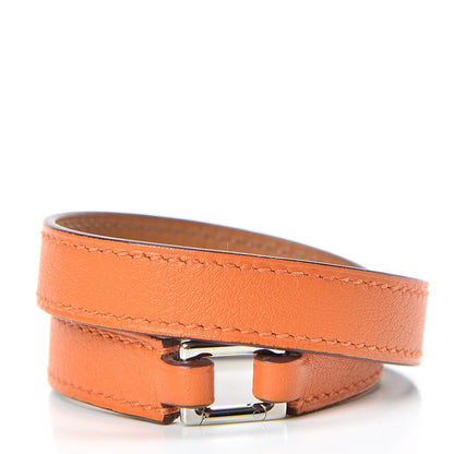Hermes Swift Rivale Double Tour Bracelet XS Orange 3 of 6