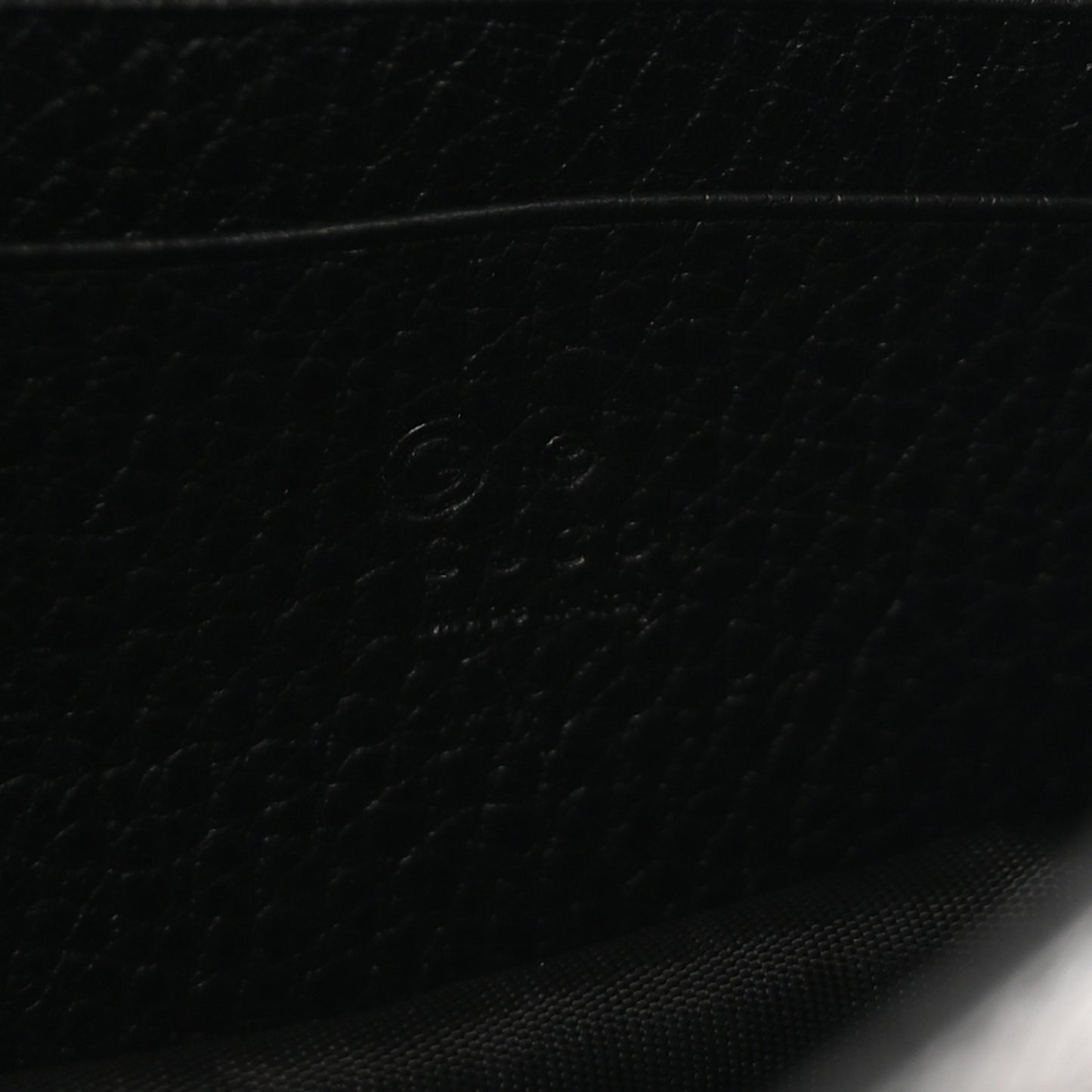 Dollar Calfskin Interlocking G Chain Wallet Black