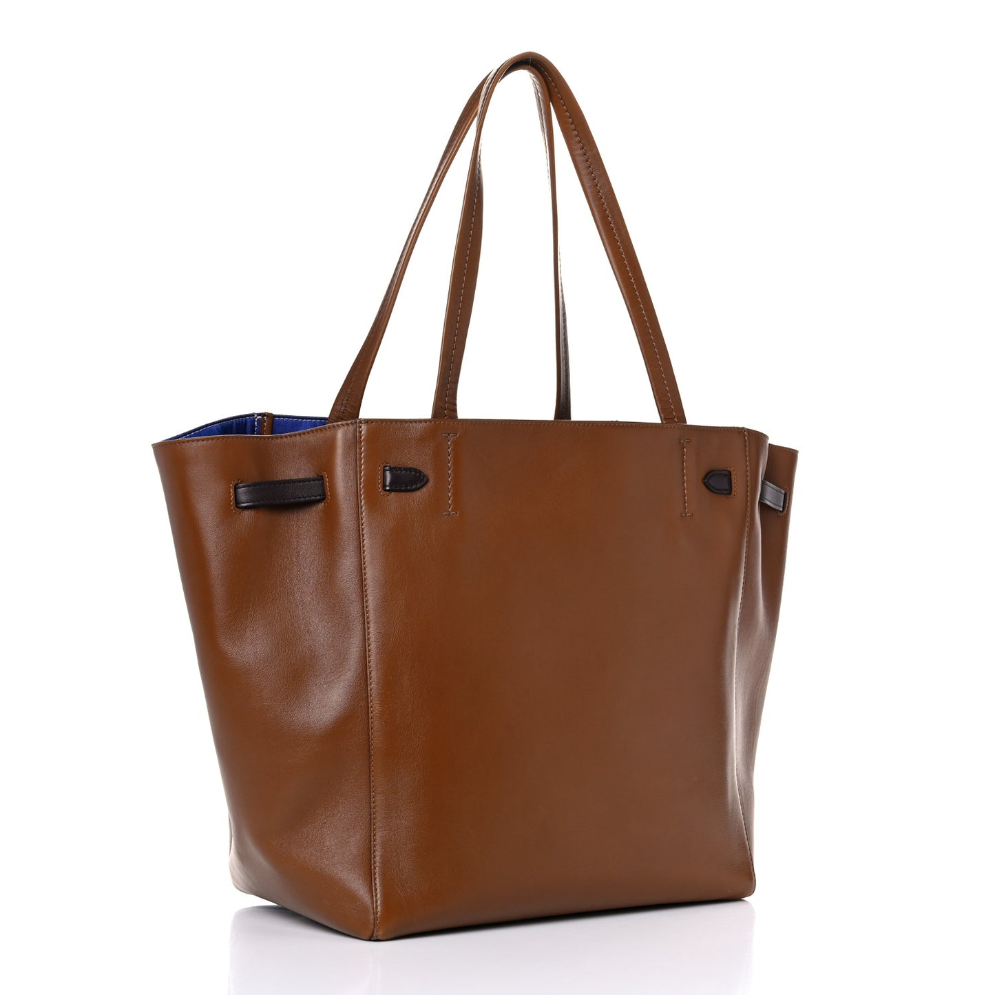 Sleek Calfskin Small Cabas Phantom Tan