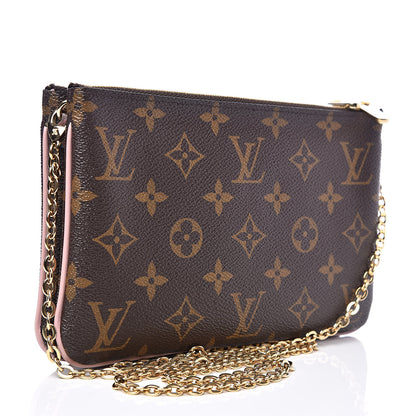 Louis Vuitton Monogram Blooming Flowers Double Zip Pochette 3 of 12