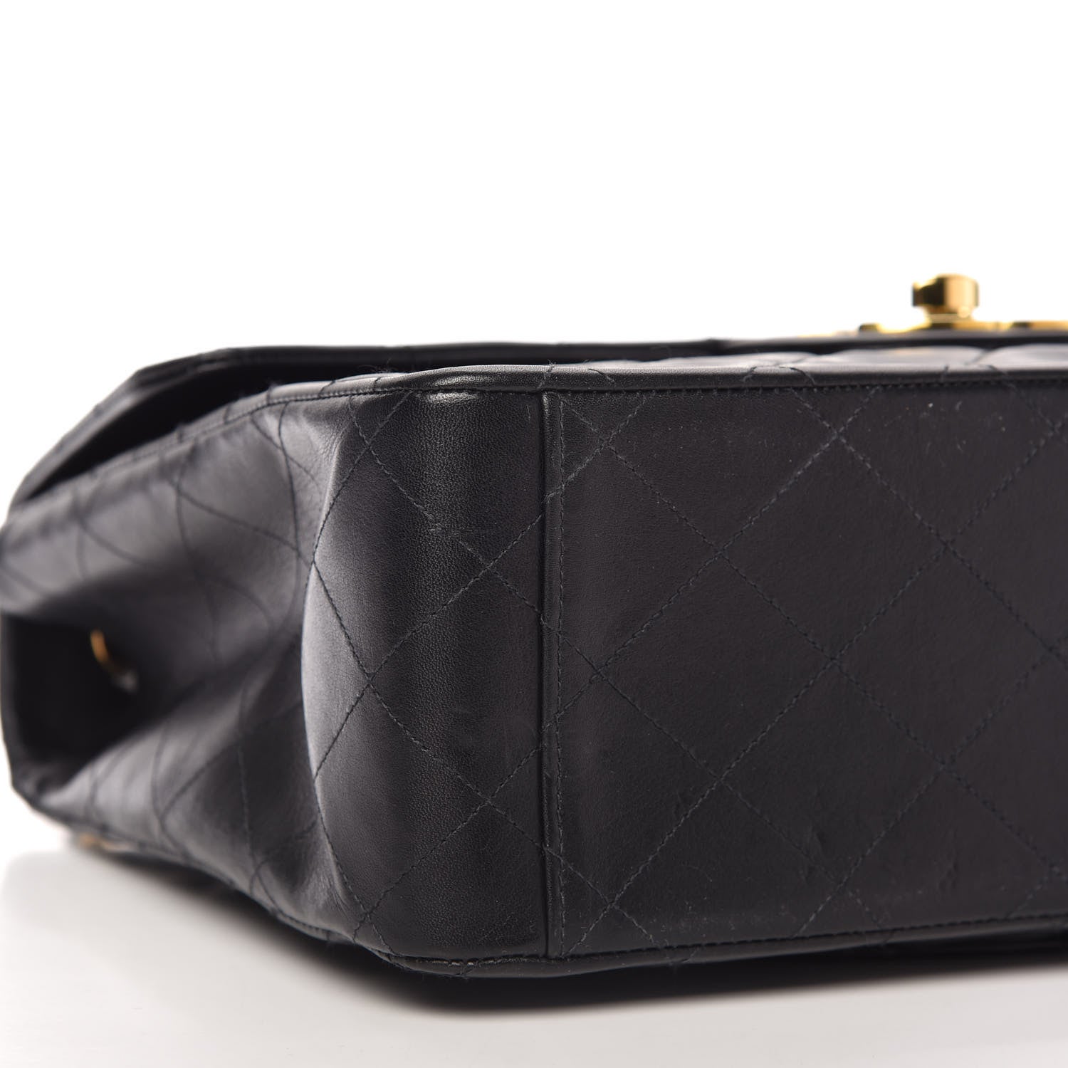 Chanel Lambskin Quilted XL Jumbo Single Flap Black 6 of 11
