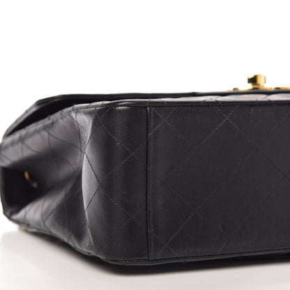 Chanel Lambskin Quilted XL Jumbo Single Flap Black 6 of 11