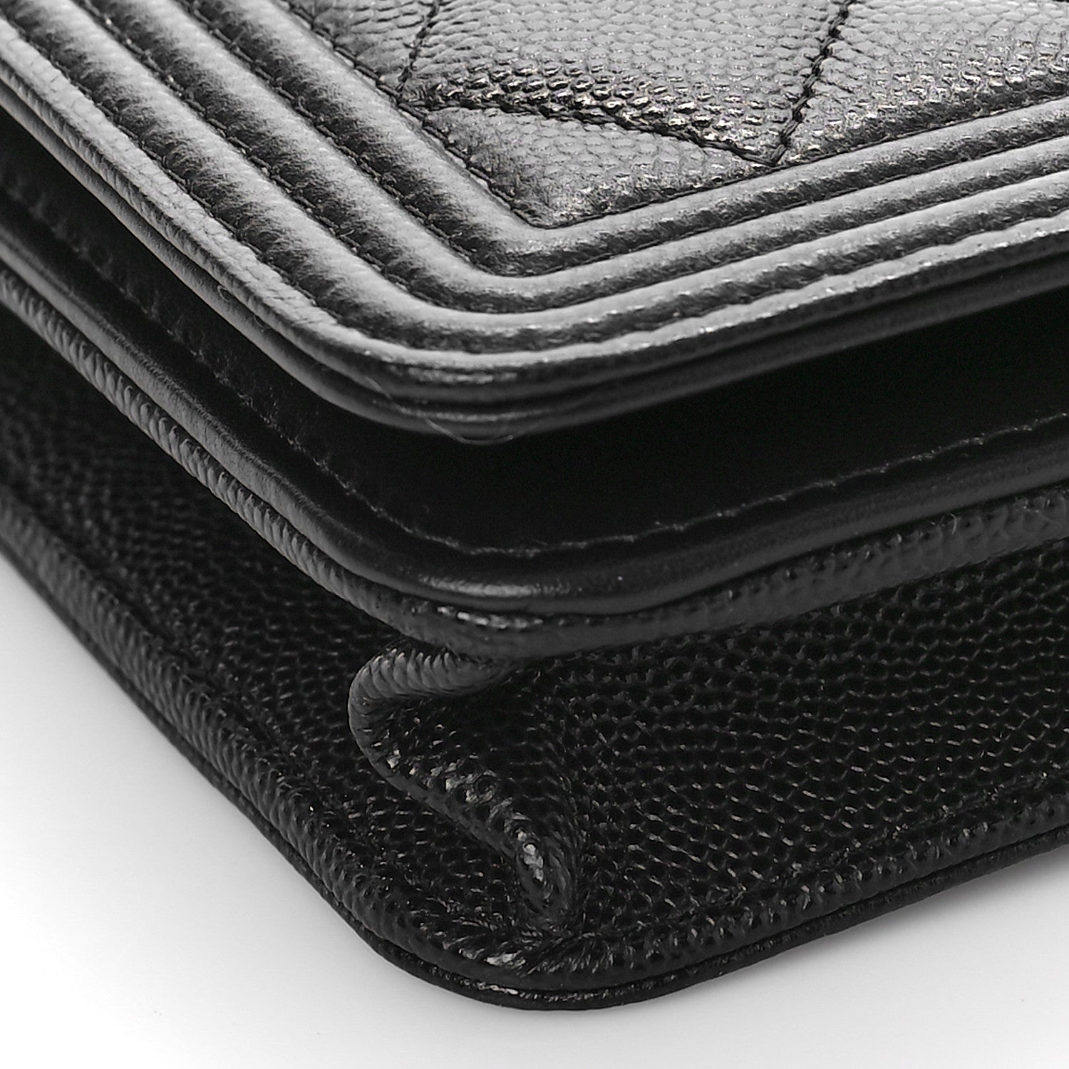Chanel Caviar Quilted Boy Wallet On Chain WOC Black 8 of 10