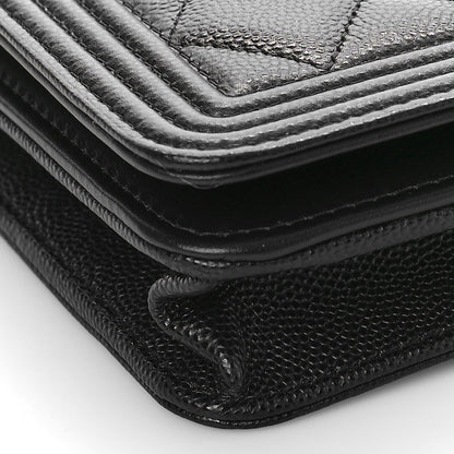 Chanel Caviar Quilted Boy Wallet On Chain WOC Black 8 of 10