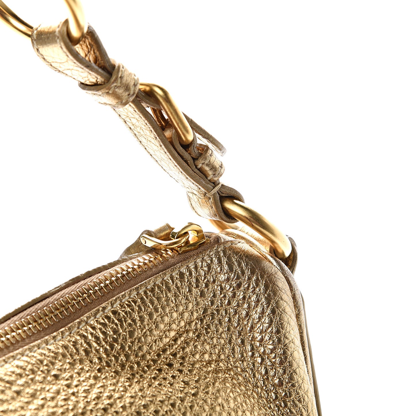 Vitello Daino Metallic Hobo Gold