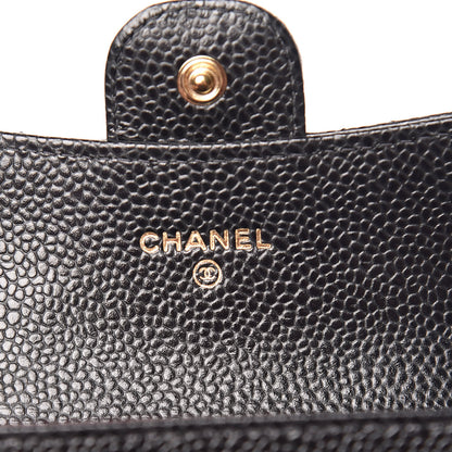 Chanel Caviar Quilted Flap Card Holder Black 7 of 8