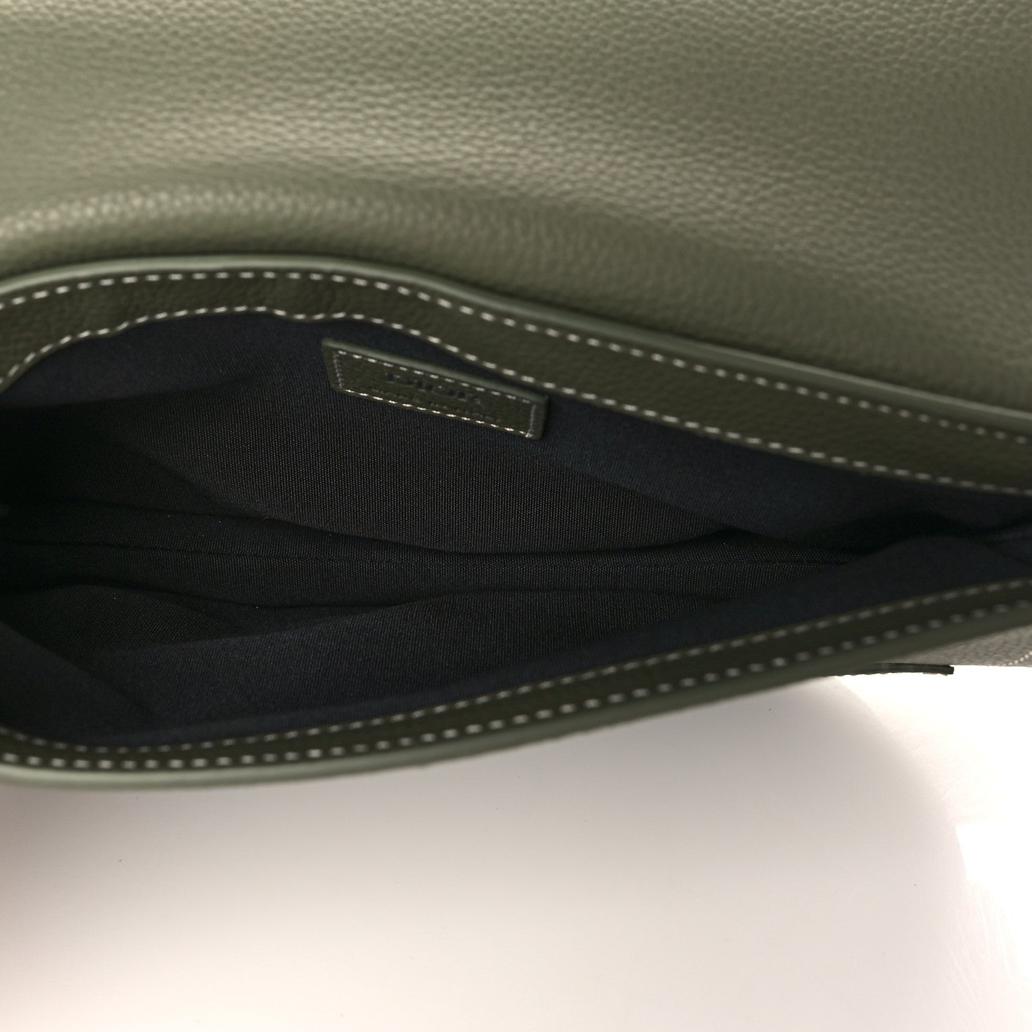 Christian Dior X KAWS Grained Calfskin Saddle Pouch Olive 4 of 5