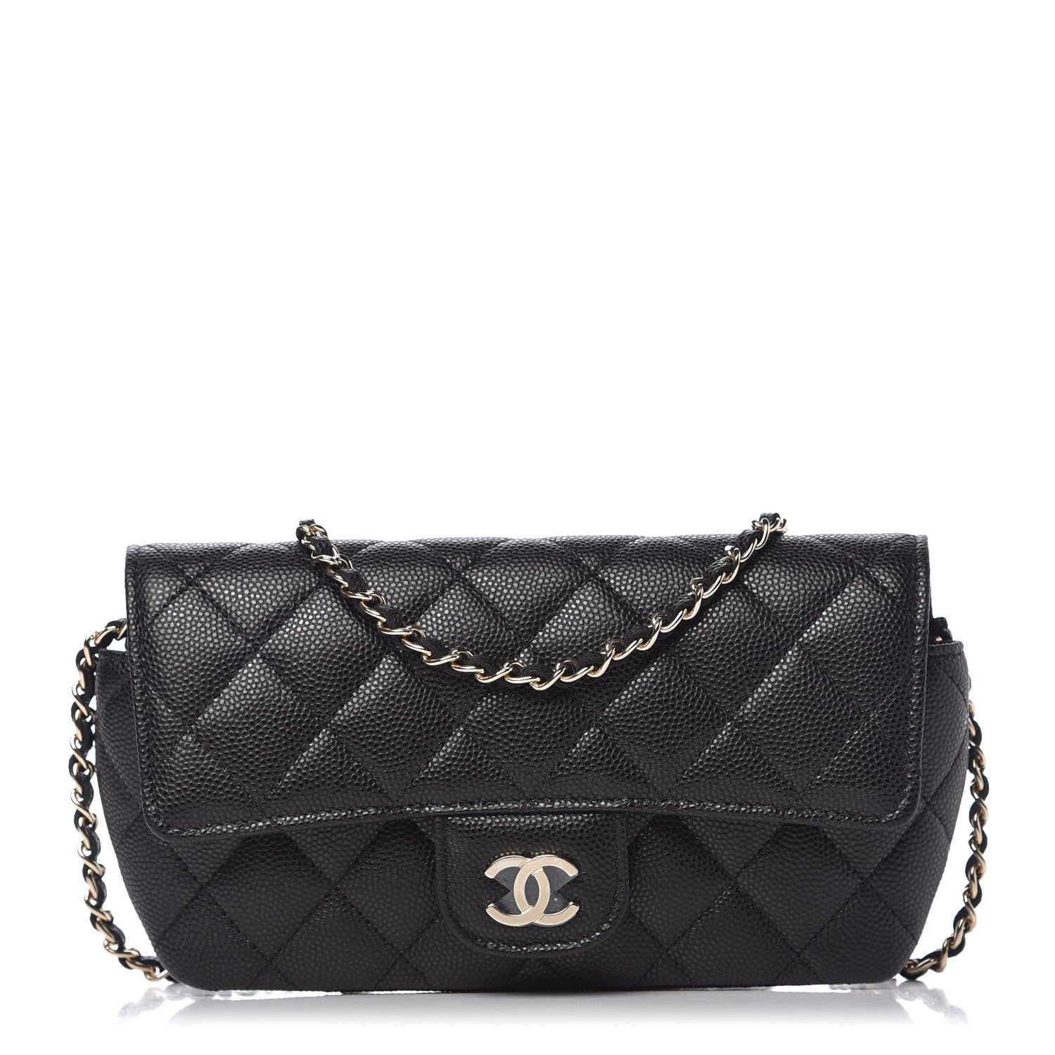 Chanel Caviar Quilted Glasses Case With Chain Black 1 of 12
