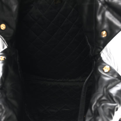 Chanel Calfskin Quilted Large Chanel 22 Black White 5 of 10