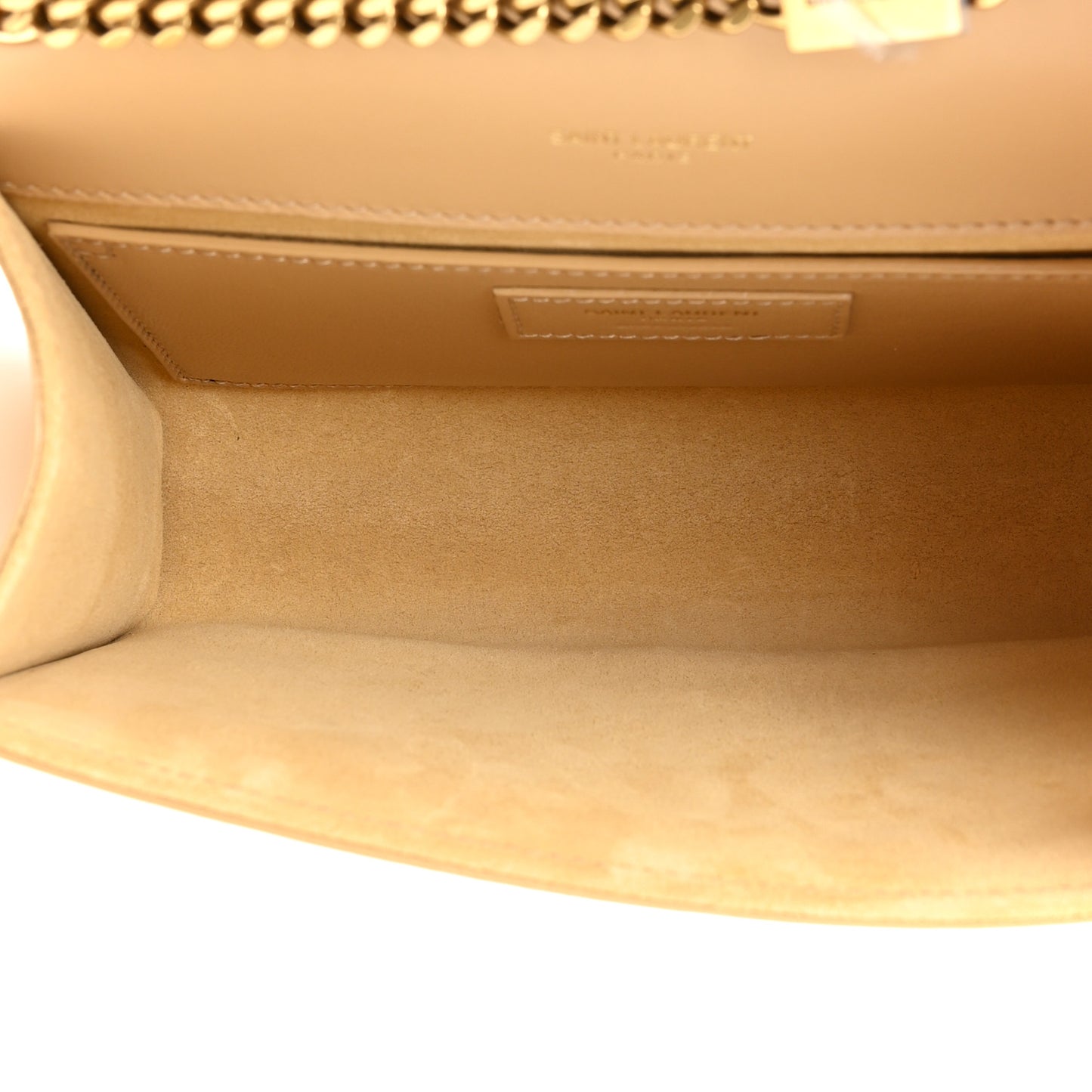 Metallic Calfskin Small Classic Monogram Kate Tassel Satchel Gold