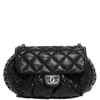 Chanel Washed Lambskin Chain Around Medium Messenger Black 1 of 9