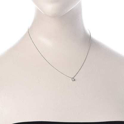 Tiffany Platinum Diamond .25ct Solitaire Pendant Necklace 2 of 7