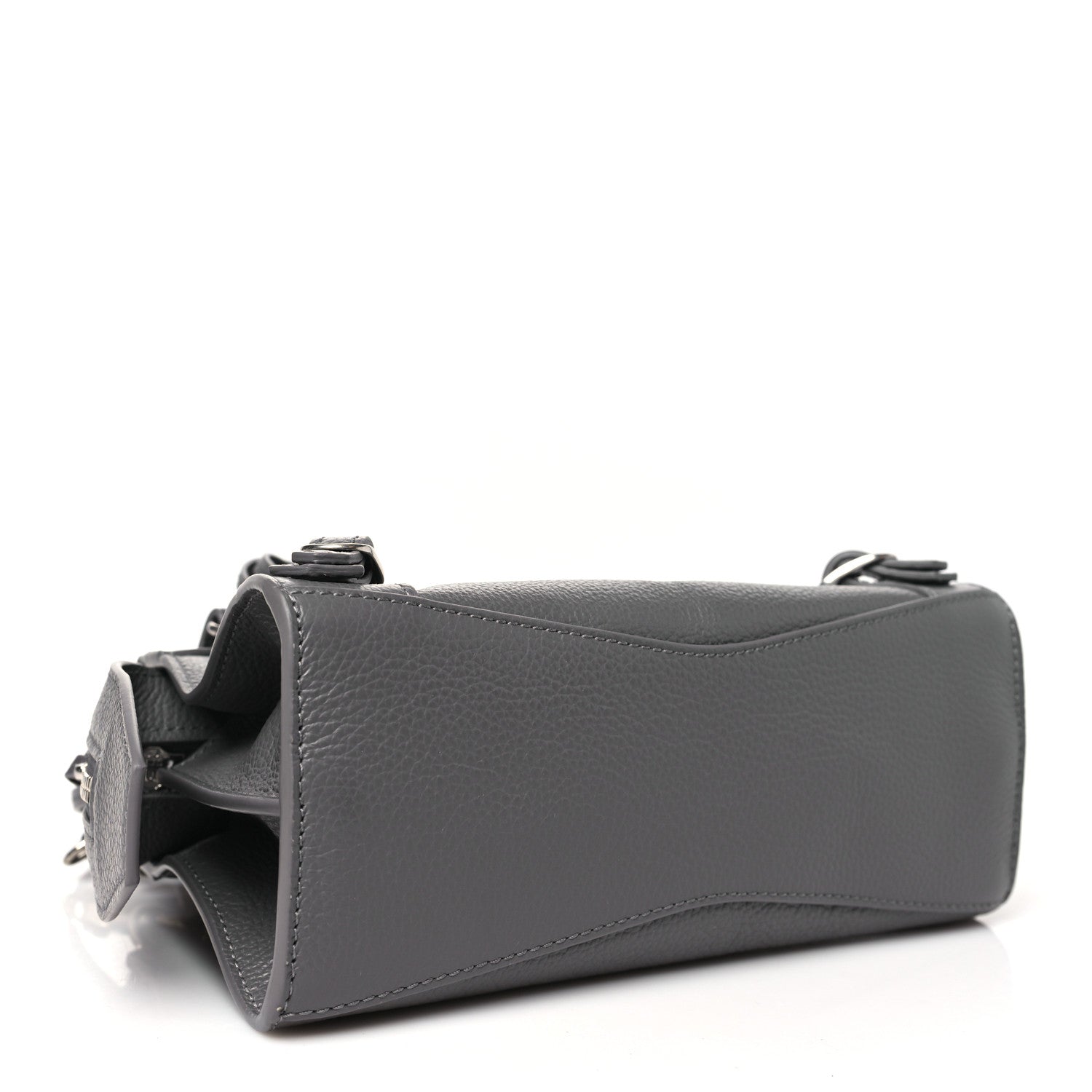 Balenciaga Grained Calfskin Neo Classic Silver Hardware Mini City Dark Grey 4 of 11