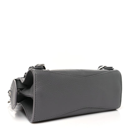 Balenciaga Grained Calfskin Neo Classic Silver Hardware Mini City Dark Grey 4 of 11