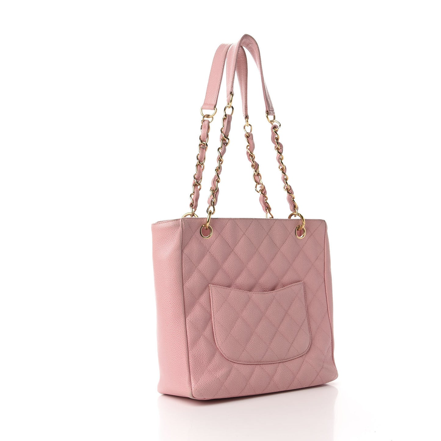 Caviar Quilted Petit Shopping Tote PST Pink