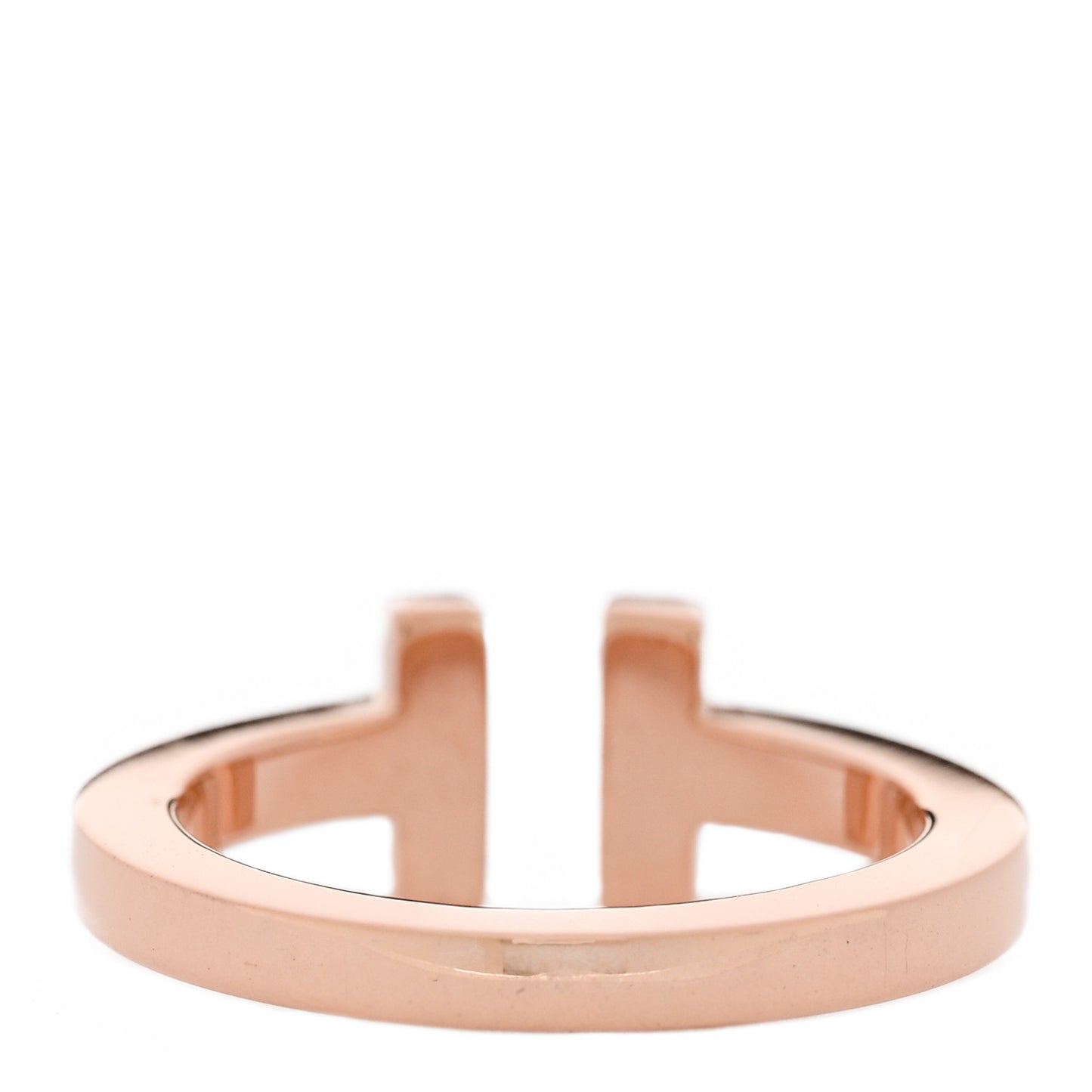 18K Rose Gold T Square Ring 54 7