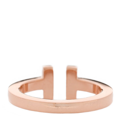 Tiffany 18K Rose Gold T Square Ring 54 7 3 of 6