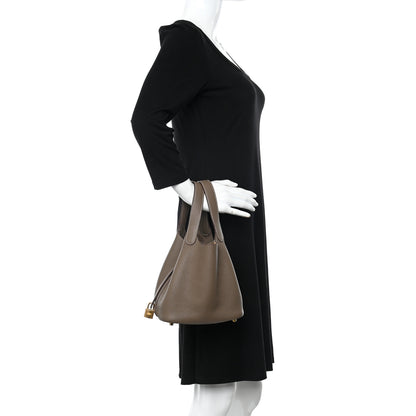 Hermes Taurillon Clemence Picotin Lock 18 PM Etoupe 2 of 10