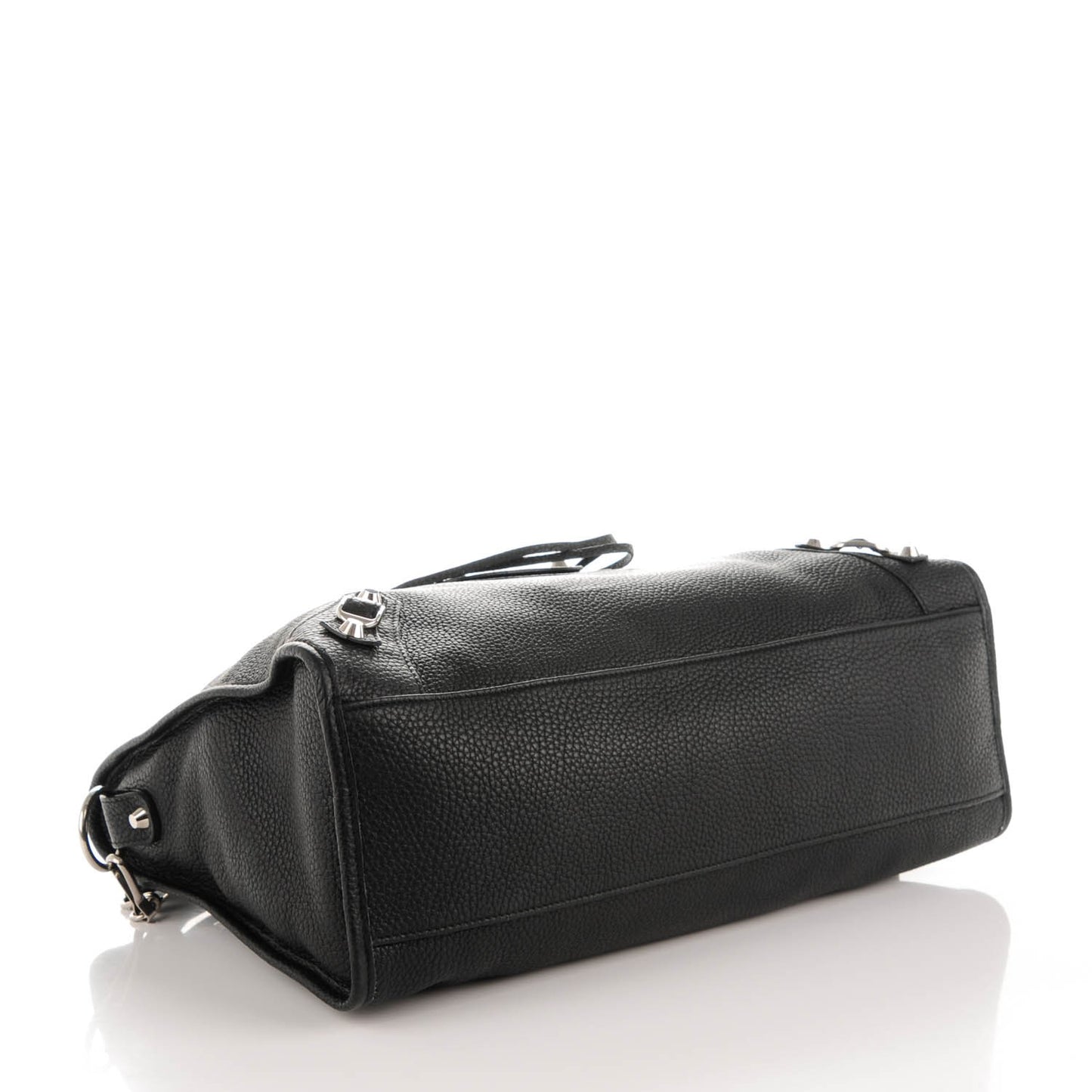 Grained Lambskin Classic Silver Hardware City Black