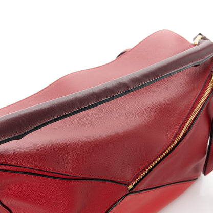 Loewe Calfskin Colorblock Medium Puzzle Bag Red 12 of 12