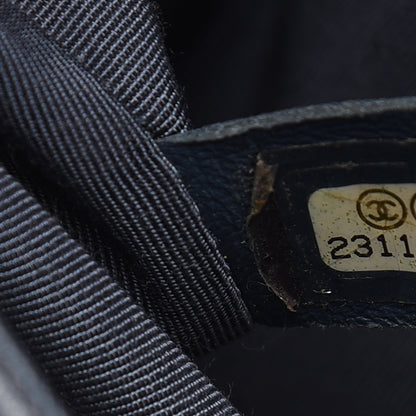 Chanel Calfskin Quilted Medium Top Handle Boy Flap Blue 6 of 12