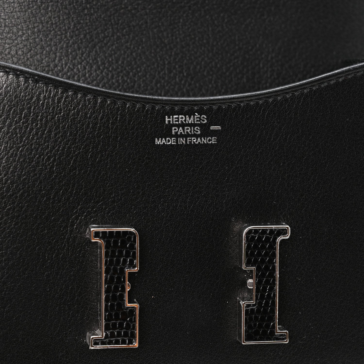 Hermes Evergrain Lizard Constance Slim Wallet Black 7 of 9