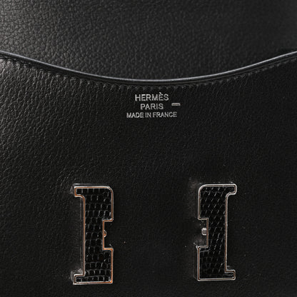 Hermes Evergrain Lizard Constance Slim Wallet Black 7 of 9