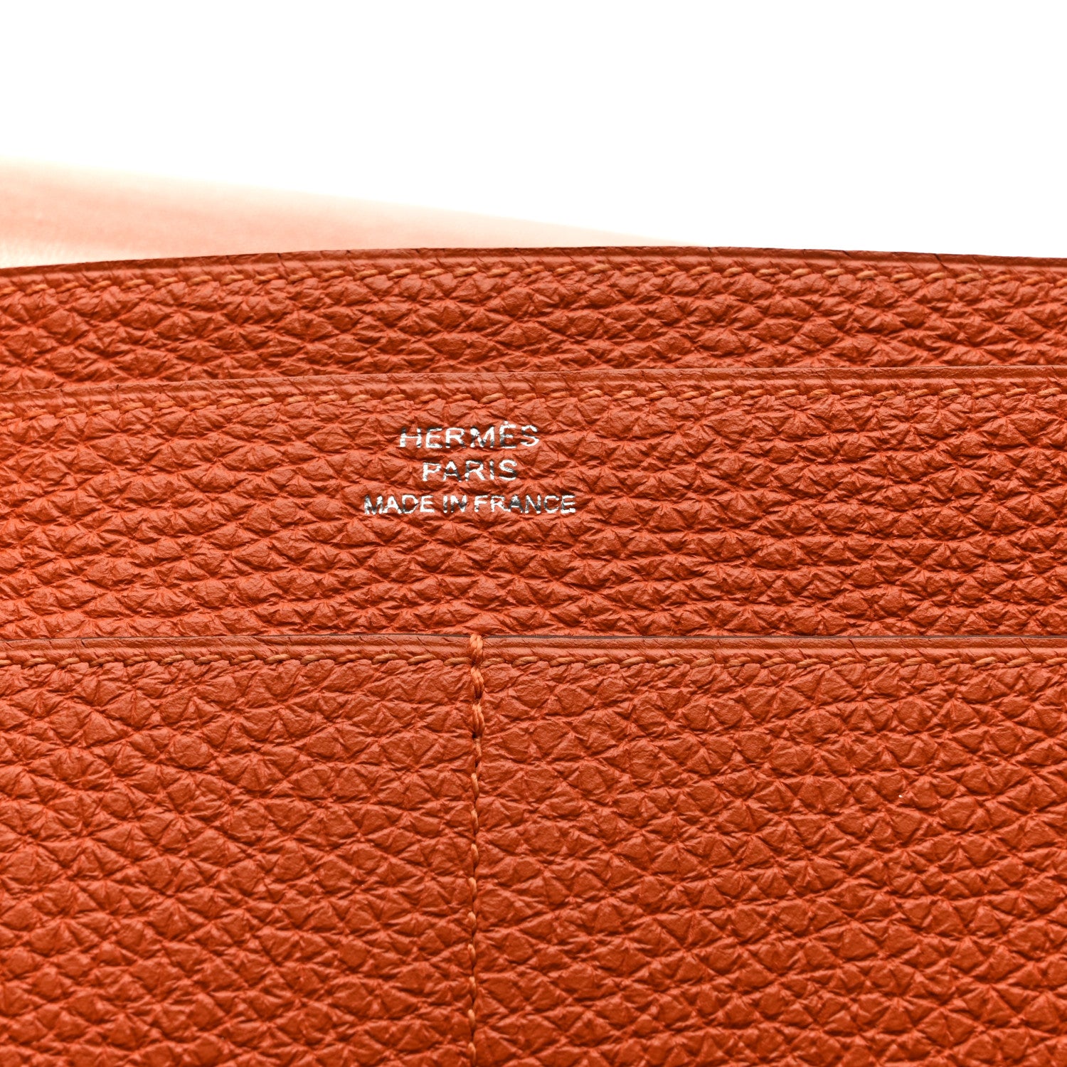 Hermes Togo Dogon Duo Wallet Orange 7 of 9