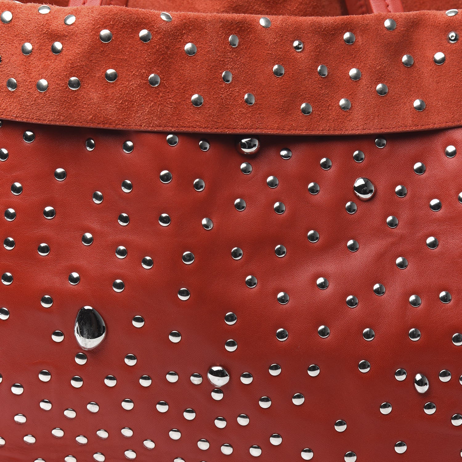 Celine Lambskin Medium Drops and Studs Tote Poppy 9 of 9
