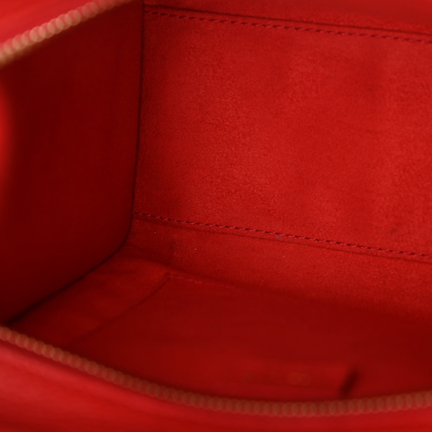 Drummed Calfskin Nano Luggage Red